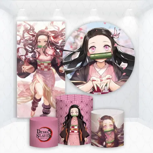 Conjunto de Capas de Painel e Cilindros Nezuko Demon Slayer