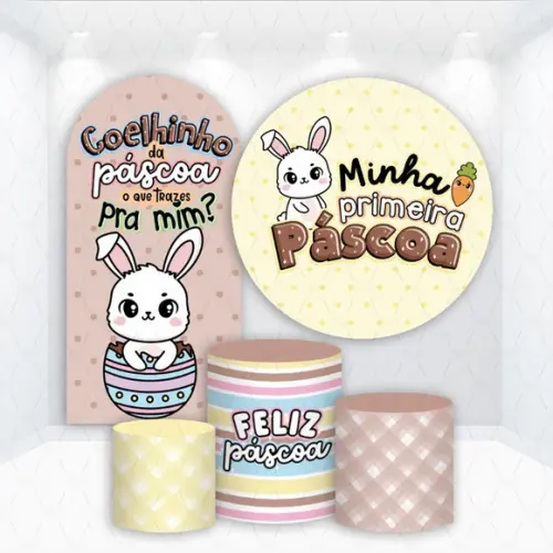 Conjunto de Capas de Painel e Cilindros Pascoa