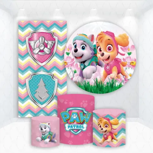 Conjunto de Capas de Painel e Cilindros Patrulha Canina
