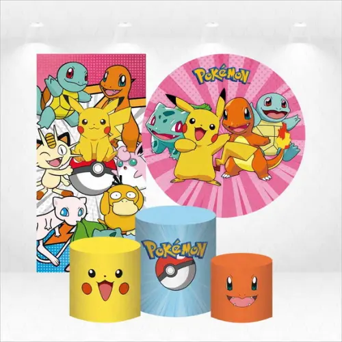 Conjunto de Capas de Painel e Cilindros Pokémon