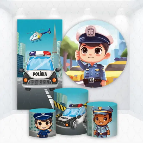 Conjunto de Capas de Painel e Cilindros Policial