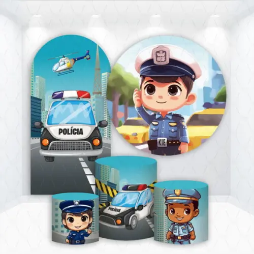 Conjunto de Capas de Painel e Cilindros Policial