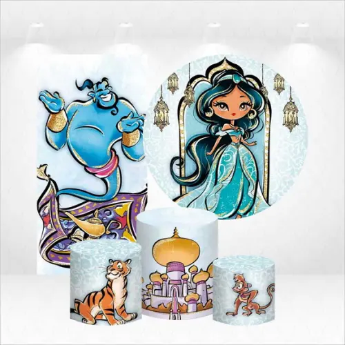 Conjunto de Capas de Painel e Cilindros Princesa Jasmine