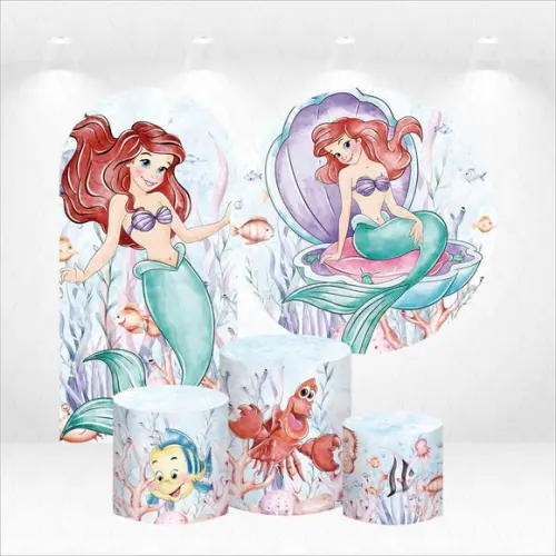 Conjunto de Capas de Painel e Cilindros Princesa Ariel
