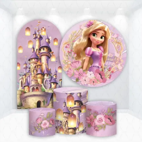 Conjunto de Capas de Painel e Cilindros Rapunzel