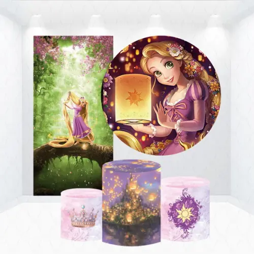 Conjunto de Capas de Painel e Cilindros Rapunzel