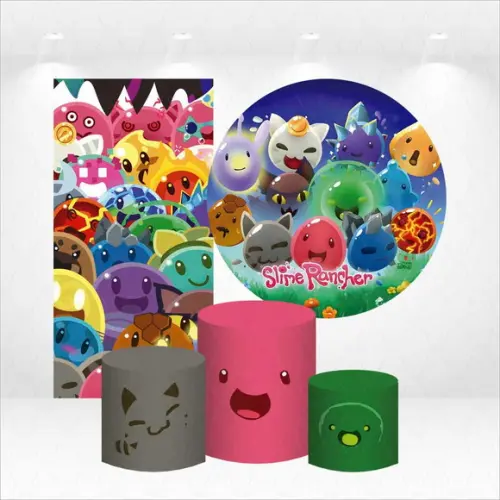 Conjunto de Capas de Painel e Cilindros Slime Rancher