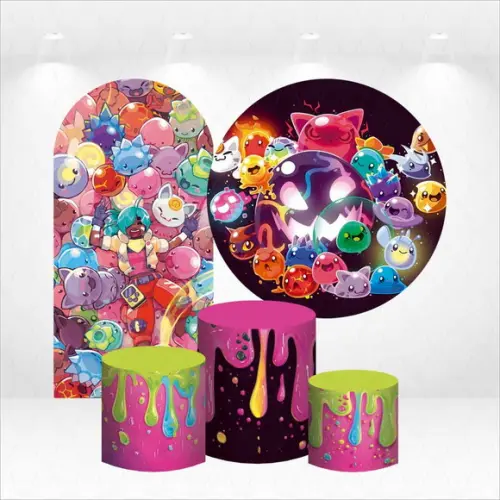 Conjunto de Capas de Painel e Cilindros Slime Rancher