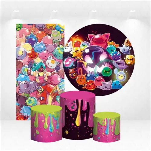 Conjunto de Capas de Painel e Cilindros Slime Rancher