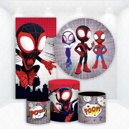 Conjunto de Capas de Painel e Cilindros Spidey Miles Morales