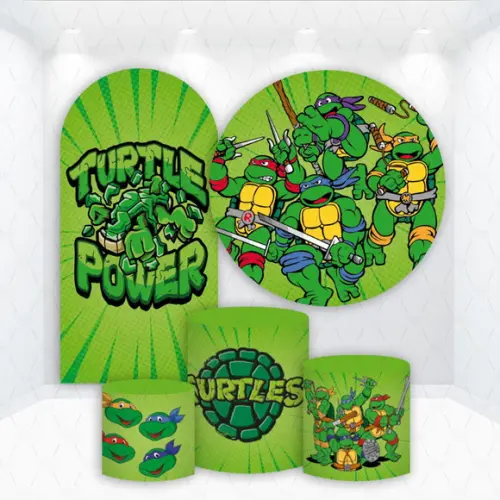 Conjunto de Capas de Painel e Cilindros Tartarugas Ninja