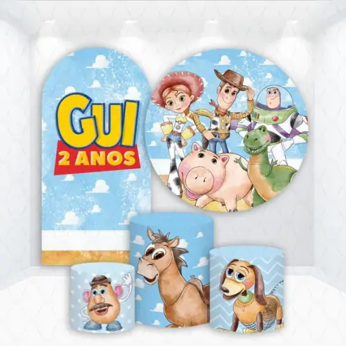 Conjunto de Capas de Painel e Cilindros Toy Story com Nome