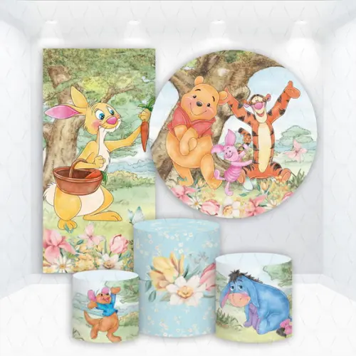 Conjunto de Capas de Painel e Cilindros Ursinho Pooh