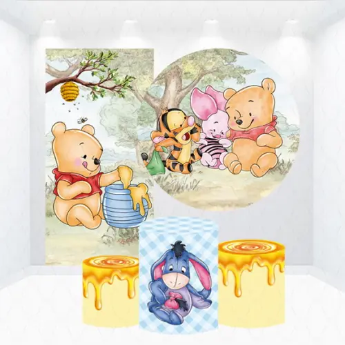 Conjunto de Capas de Painel e Cilindros Ursinho Pooh