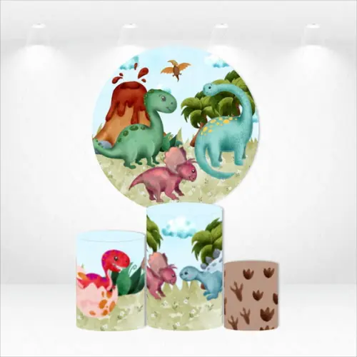 CONJUNTO DE CAPAS E TAPETE DINOSSAUROS