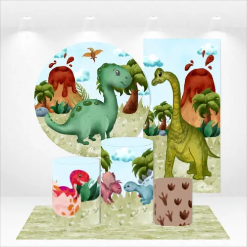 CONJUNTO DE CAPAS E TAPETE DINOSSAUROS