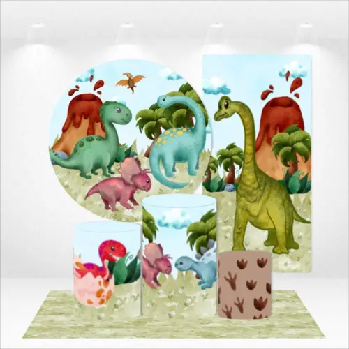 CONJUNTO DE CAPAS E TAPETE DINOSSAUROS