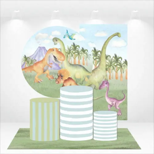 CONJUNTO DE CAPAS E TAPETE DINOSSAUROS