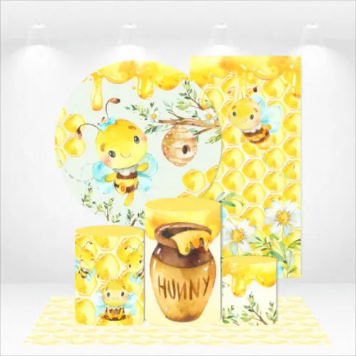 Conjunto de Capas Painel e Cilindros Abelhinhas