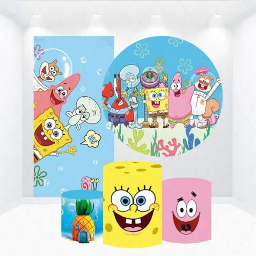 Conjunto de Capas Painel e Cilindros Bob Esponja