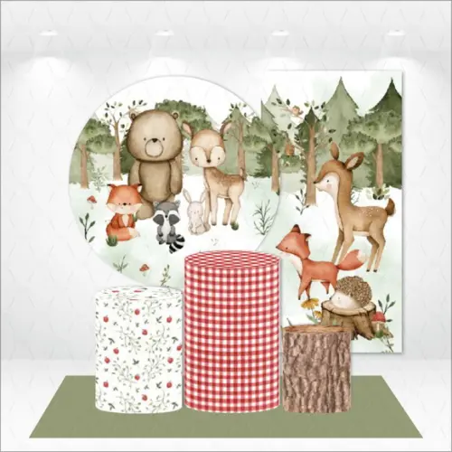 Conjunto de Capas Painel e Cilindros Bosque Encantado