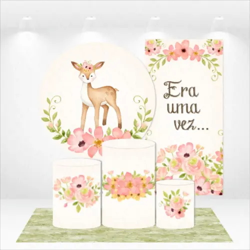 Conjunto de Capas Painel e Cilindros Bosque Encantado