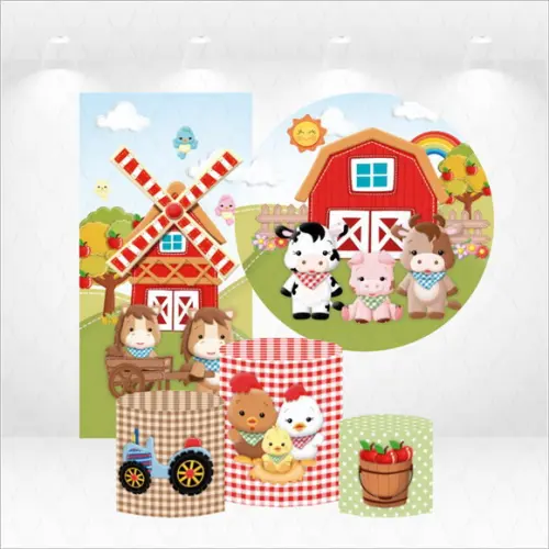 Conjunto de Capas Painel e Cilindros Fazendinha