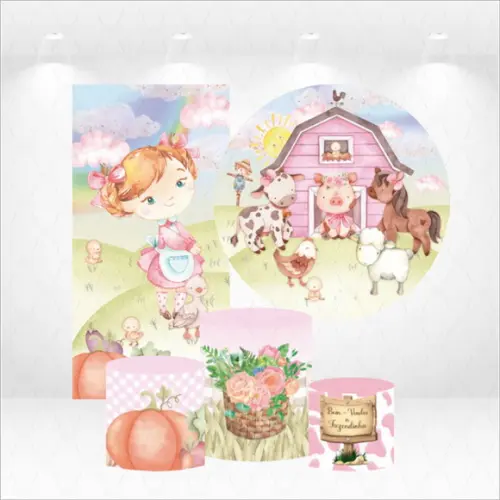 Conjunto de Capas Painel e Cilindros Fazendinha