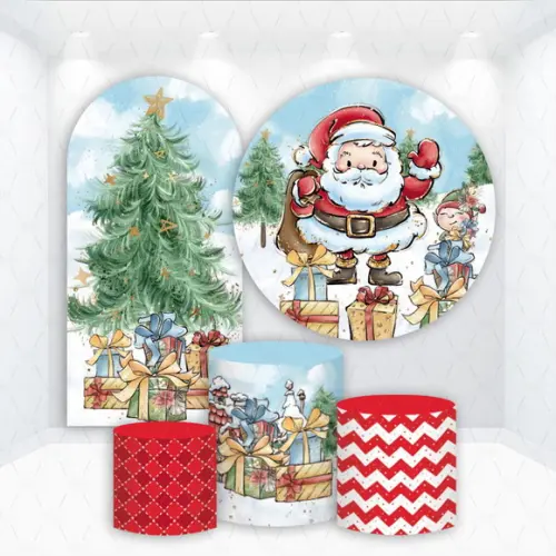 Conjunto de Capas Painel e Cilindros Natal
