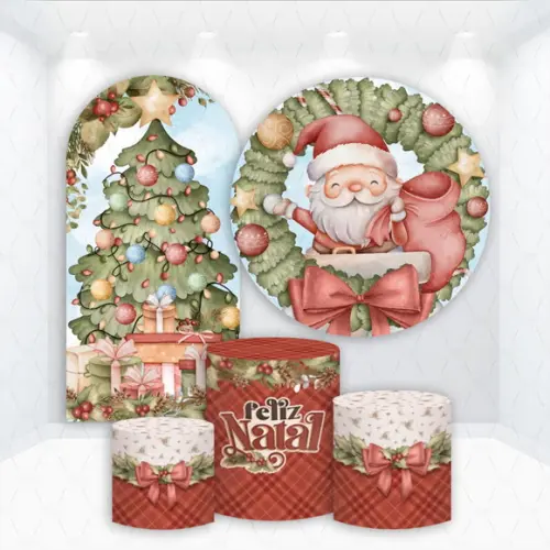 Conjunto de Capas Painel e Cilindros Natal