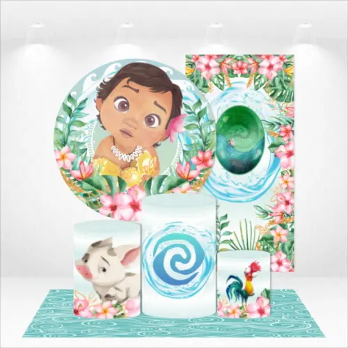 Conjunto de Capas Painel e Cilindros Moana Baby