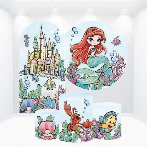 Conjunto de Capas Painel e Cilindros Pequena Sereia