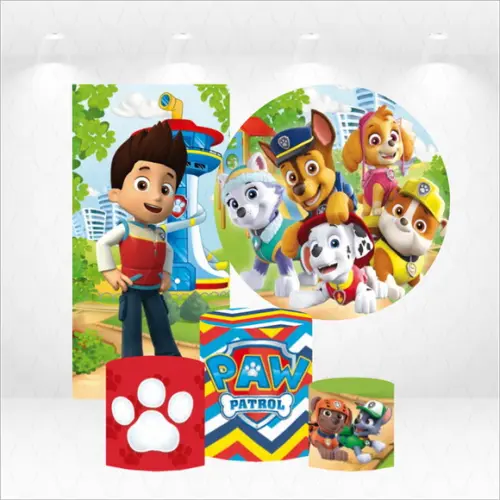 Conjunto de Capas Painel e Cilindros Patrulha Canina
