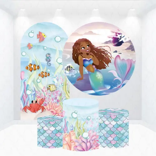 Conjunto de Capas Painel e Cilindros Pequena Sereia