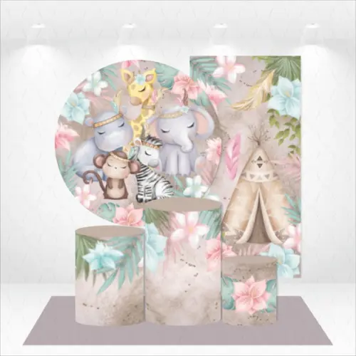 Conjunto de Capas Painel e Cilindros Safari Boho