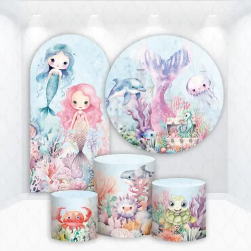 Conjunto de Capas Painel e Cilindros Sereias