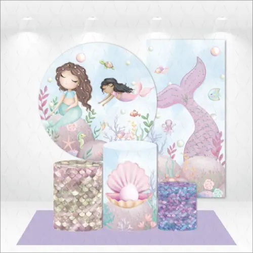 Conjunto de Capas Painel e Cilindros Sereias