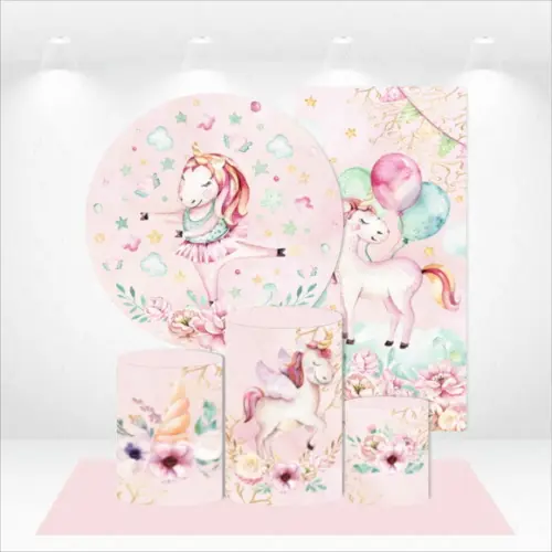 Conjunto de Capas Painel e Cilindros Unicórnio