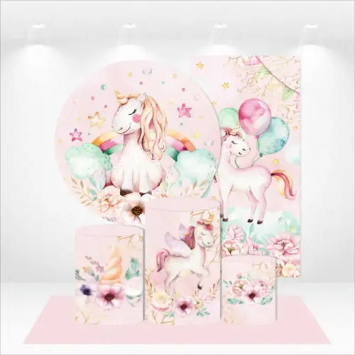 Conjunto de Capas Painel e Cilindros Unicórnio