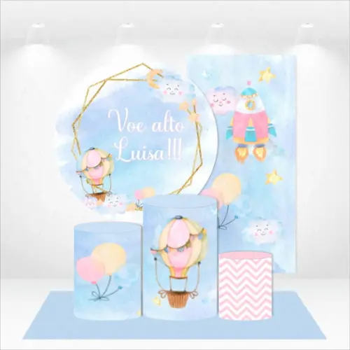 Conjunto de Capas Painel e Cilindros Voe Alto Personalizado