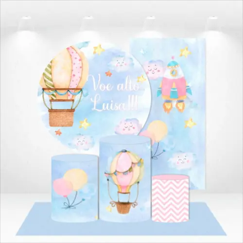 Conjunto de Capas Painel e Cilindros Voe Alto Personalizado