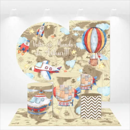 Conjunto de Capas Painel e Cilindros Volta ao Mundo