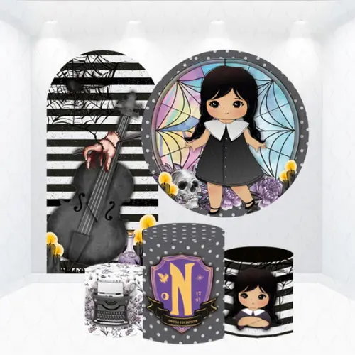 Conjunto de Capas Painel e Cilindros Wandinha Adams