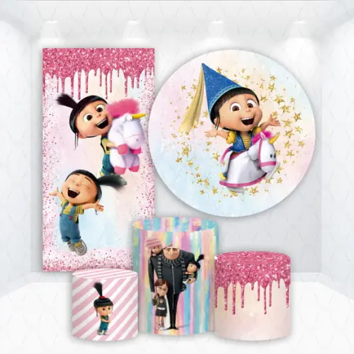 Conjunto de Painéis e Cilindros Agnes Meu Malvado Favorito