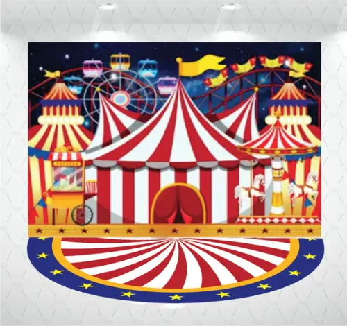 CONJUNTO DE PAINEL E TAPETE CIRCO