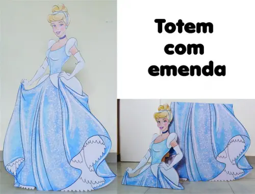 Display / Totem 1,3m Princesa Branca de Neve Desmontavel
