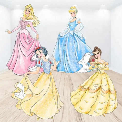 Display / Totem 1,3m Princesas com Emenda