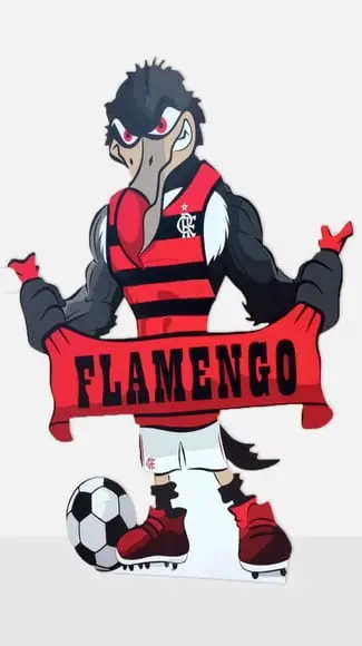 Display / Totem Mascote Time de Futebol 65cm