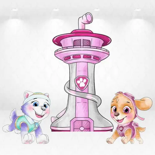 Display / Totem Patrulha Canina Rosa