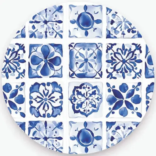 Kit 12 Capas de Sousplat Simples Azulejo Português